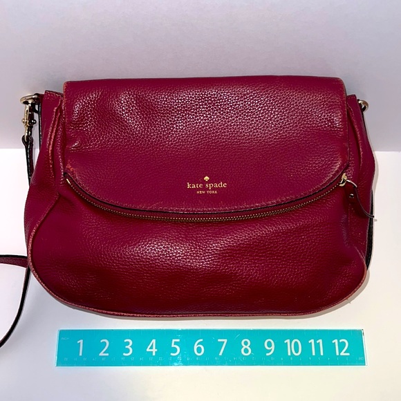Kate Spade Burgundy shoulder purse - Picture 5 of 6